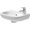 Duravit D-Code - Umývadielko s prepadom, 1 otvor pre batériu prepichnutý vľavo, 360x270 mm, biela 07053600092