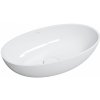 Omnires Shell M+ umývadlo 60x35 cm oválna doska biela SHELLUNBP