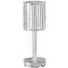 Krištáľová stolná lampa biela