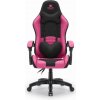 Ružovo-čierne látkové herné kreslo HELLS CHAIR, HC__5904204981354 SKL1
