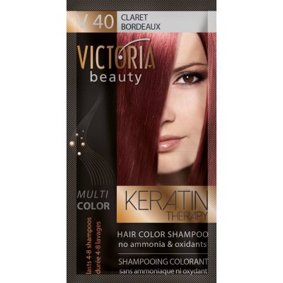 Victoria Beauty Keratin Therapy Tónovací šampón na vlasy V 40 Claret Bordeaux