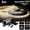 LEDprodukt 5m PROFI COB 480LED/m 10W/m IP20 12V neutrálna b. - KOMPLETNÁ SADA
