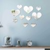 Zrkadlové samolepky srdiečka 10 ks