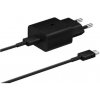 Nabíjací adaptér Samsung EP-T1510EBE USB-C 15W Čierny + USB-C Datový Kabel 1m (Bulk)