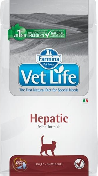 Vet Life Natural Feline Dry Hepatic 400 g