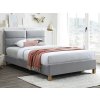 SIERRA VELVET posteľ 120x200 SVETLO SIVÁ/DUB FARBA ČAL. BLUVEL 03 (u dodávateľa od (rok/m/d) 2026.03.23)