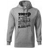 1984 v kocke - Mikina pánska Cape s kapucňou - 2XL ( Tmavosivý melír )