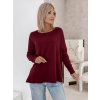 Fashionweek Svetrová blúzka z kvalitného príjemného materiálu UB-TROMSO Vínové