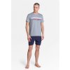 Henderson Pánske Pyžamo model 151570 Šedé a Modré Šedá/Modrá M