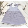 Baby Nellys Letné ľahučké mušelínové šaty Summer - šedé 68/74 (6-9m)