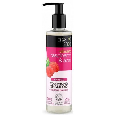 Organic Shop prírodný šampón na objem vlasov Živé maliny a acai 280 ml