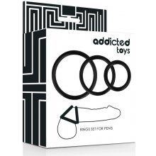 Addicted Toys Rings Set For Penis Black - Krúžok na Penis