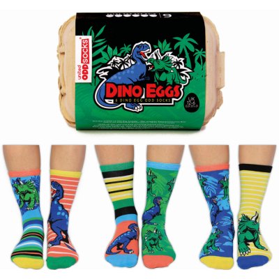 United Odd Socks Detské veselé ponožky Dino Eggs