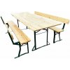 TENTino Profi pivný záhradný set 200x80 cm - STÔL + 2x LAVICA S OPIERKOU