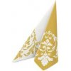 PAW AIRLAID Obrúsky Reverse Motif gold-white 50 ks 40x40cm