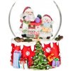 Snežítko Santa so snehuliakom a darčekmi 9cm