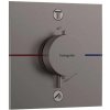 Hansgrohe ShowerSelect Comfort - Termostatická batéria pod omietku, na 2 spotrebiče, kefovaný čierny - 15572340