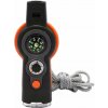 Verk 09228 Multifunkčný outdoorový píšťalka s kompasom a LED svietidlom 7 v 1