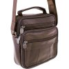 Pánska taška cez rameno kožená hnedá 7648 (Kožená taška cez plece s nastaviteľným popruhom)