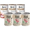 BRIT PATE & MEAT RABBIT 3x400g & WILD FARM Pate Lamb 3x400g bezlepkové krmivo pre psov