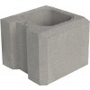 Plotová tvárnica Simple Block ukončovacia polovičná prírodná 20x20x15 cm