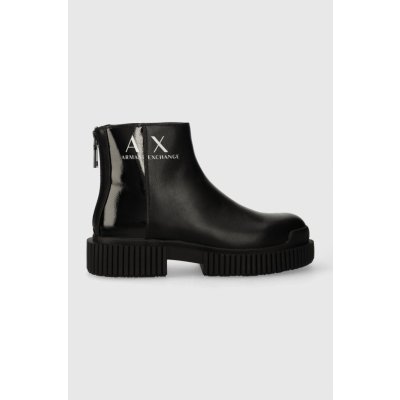 Armani Exchange členkové topánky dámske na platforme XDM009.XV742.K001 čierna
