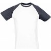 SOĽS Funky Pánske tričko SL11190 White / Navy XXL