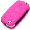 Silikónový obal GARO na kľúč Škoda, VW, Seat ružový (3-tlačítkový)