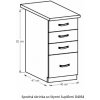 Tempo Kondela Kuchynská linka Provance Provance: Spodná skrinka D40S4 - 40x82x47 cm