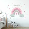 Nálepky na stenu dúha s menom ružová - Plotbase, s.r.o., 120x80c