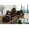 Rohová rozkladacia sedačka VEGAS tmavohnedá-béžová