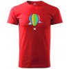 Teplovzdušný balón v oblakoch - Klasické pánske tričko vyššej gramáže - 2XL ( Červená )