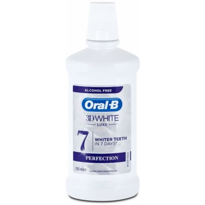 Ústna voda Oral-B 3D White Luxe Perfection vybieli zuby za 7 dní 500 ml