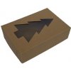 Krabica s okienkom 20x14x5,5cm VIANOCE 25 párov Hnedá