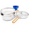 GSI Outdoors Glacier Stainless 1 Person Mess Kit Šedá nádobí