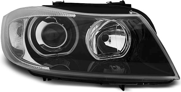 TUNING-TEC Predné svetlá, BMW E90/E91, 2005-2011, LED ANGEL EYES BLACK