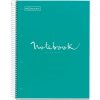 MIQUELRIUS blok A4 špirálový linajkový kartónová väzba 80 listov špirála na dlhej strane tyrkysový