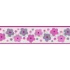 P+S International Papierová bordúra s ružovými kvetmi 569220 5 m x 13,5 cm