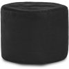 Plyšová taburetka Cilindro čierna