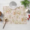 Biante Detské bavlnené prestieranie na stôl Sandra SA-695 Veveričky a ježkovia na svetlo béžovom 35x45 cm