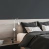 Noční lampička Briloner LED Tusa, otočná, teplá bílá, 45 x 20,5 cm, bílá
