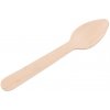 Lyžička MagicHome Woodline ECO Gastro, drevená, príborová, 110 mm, bal. 100 ks, 100% Natural, mini dezertná