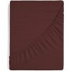 Matějovský Prestieradlo Matejovský tmavo hnedé Jersey premium 90-100x200-220 cm
