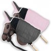 Deka obojstranná a náušníky Skippi pre Hobby Horse - ružová a šedá