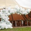 Amscan Balónová girlanda - Šalvia a biela luxus