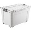 Tontarelli Úložný box 4UP s vekom a kolieskami 60 l krémovo-sivý