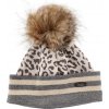 Marika Dievčenská tigrovaná čiapka s brmbolcom MZ sivá