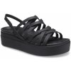 CROCS BROOKLYN STRAPPY LOWWDG 206751-001 čierna