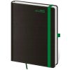 Helma Black Green A5 týždenný 2026 čierny