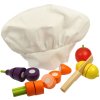 Bigjigs Toys kuchárska čapica a krájanie zeleniny